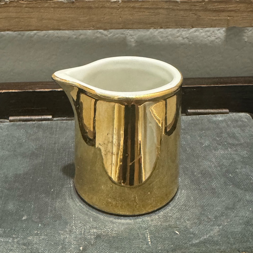 Vintage Hall 14k Gold Ceramic Creamer